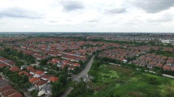 Aerial View Home Village Bangkok Thailand — Stock Video