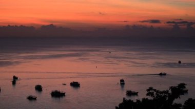 güzel günbatımı gökyüzü koh tao suratthani Tayland Güney