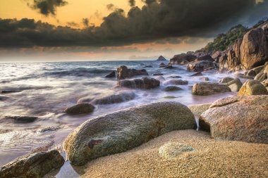 koh tao suratthani Güney dramatik gökyüzü ile güzel deniz manzarası