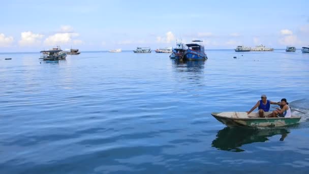 Tajlandia Koh Tao March4 2018 Niezidentyfikowanych Osób Żeglarstwo Silnika Łodzi — Wideo stockowe