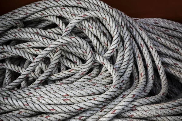 Close up texture of  boat rope line — Stock Photo, Image