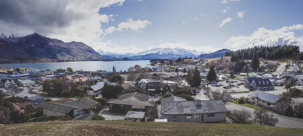 Wanaka Yeni Zelanda - Eylül 5,2015: panorama görünümünü wanaka şehir m — Stok fotoğraf