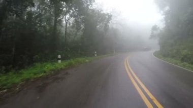 sisli dağ yolu Tayland Kuzey araba