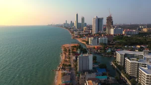 Vista Aérea Cidade Pattaya Chonburi Leste Tailândia — Vídeo de Stock