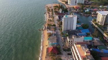Pattaya sahilinin havadan görünüşü Chonburi thailand