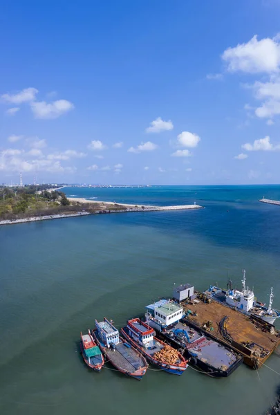 Rybářský Člun Plovoucí Řece Rayong Východně Thajska — Stock fotografie