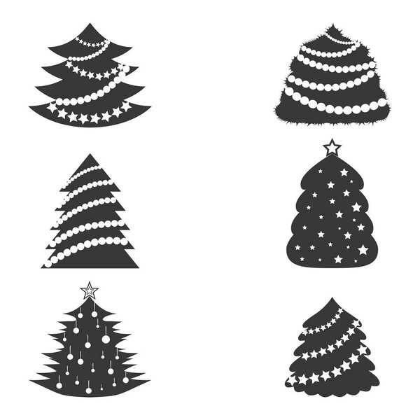 Christmas Trees with Garlands