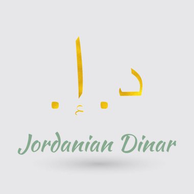 Altın Texture.Vector ES'lerle 10 Jordan para birimi sembolü