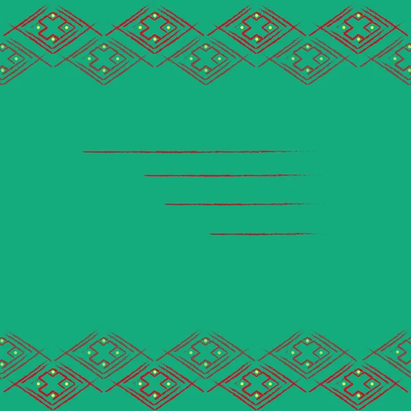 Темно-зелене тло з геометричною рамкою і лініями — стокове фото