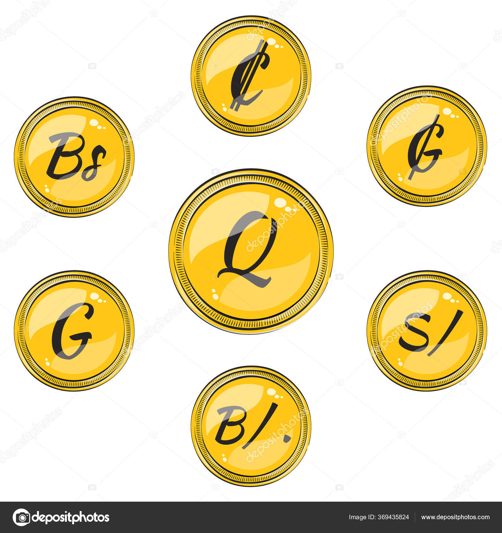 Set con símbolos planos de moneda sudamericana — Foto de stock