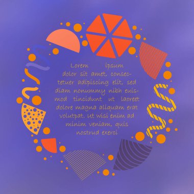 Dairesel Soyut Şekillere sahip canlı Poster