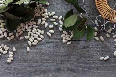 bir sembol sağlıklı beslenme olarak beyaz fasulye