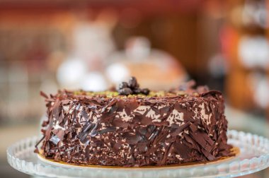 Koyu çikolata Pasta krema ile 