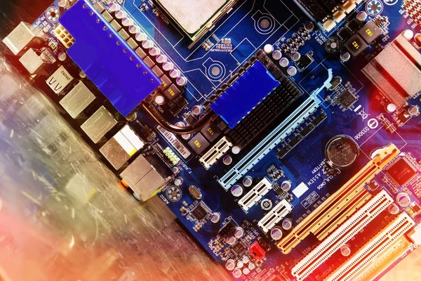 Computers motherboard and engineering — Stock Photo, Image