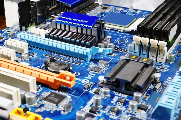 Computers circuitboard and components — Stock Photo, Image