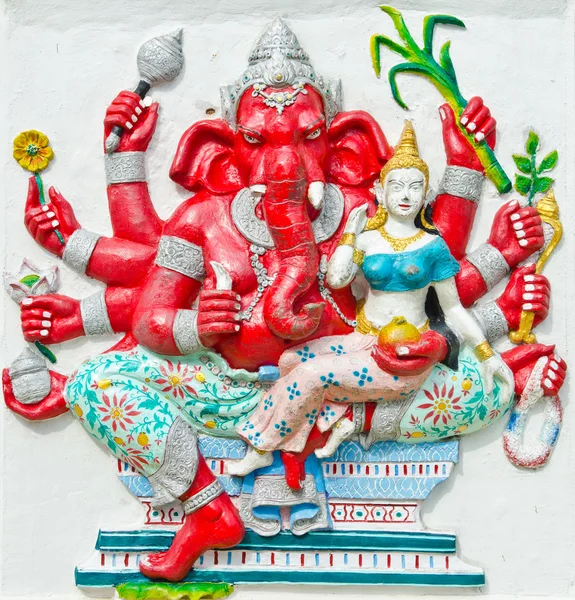 32 자세의 성공 25의 신입니다. 인도 또는 힌두교 신 코끼리 바 — 스톡 사진