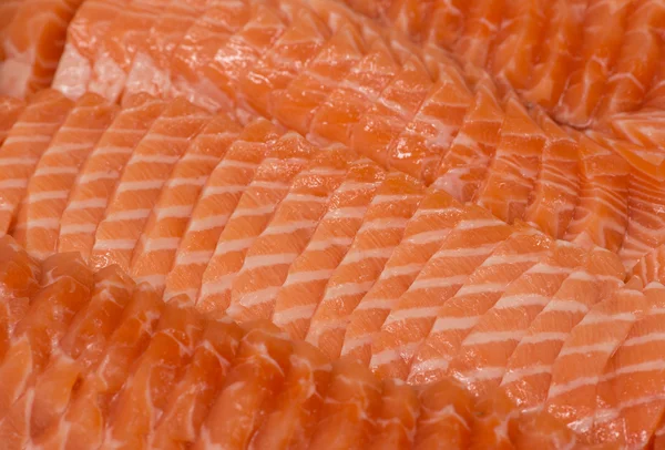Sushi de salmão fresco fatiado — Fotografia de Stock