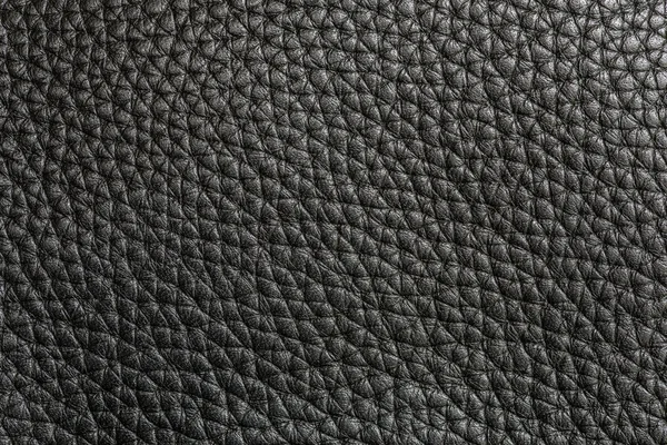 Background and texture of real black leather sheet — Stock Photo, Image