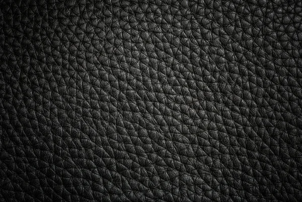 Background and texture of real black leather sheet — Stock Photo, Image