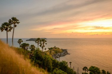 Promthep cape, Phuket, Thailan gün batımında görmek için yer