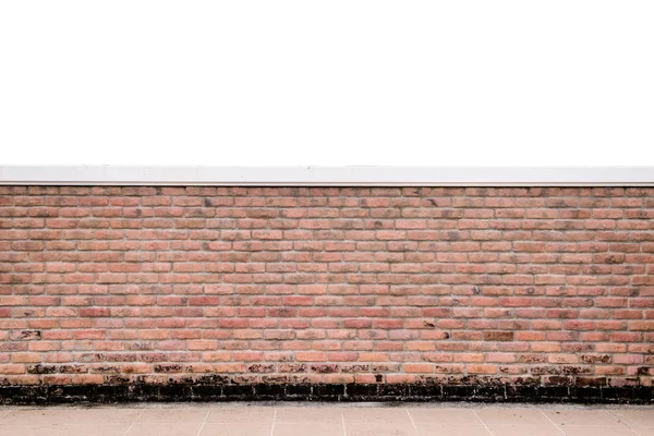 Textura do padrão de parede de tijolo vermelho decorativo cerca — Fotografia de Stock