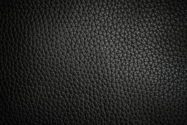 Achtergrond en de textuur van de echte zwarte lederen blad — Stockfoto