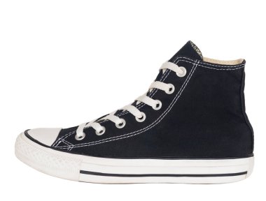 Vintage tarzı spor siyah beyaz spor ayakkabı ayakkabı izole w