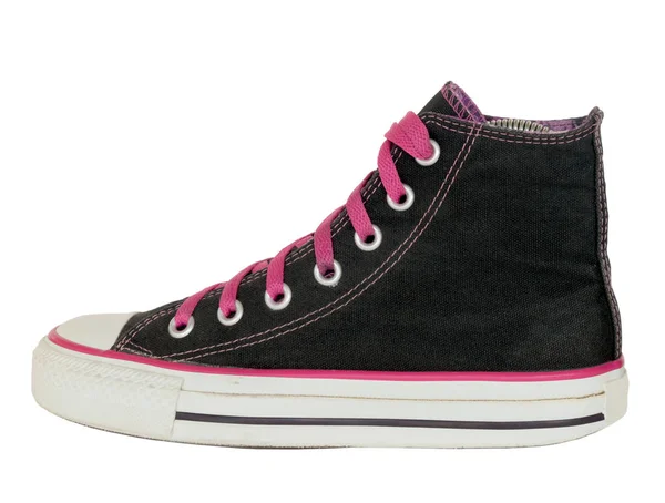 Sportu na w tle czarno -różowe buty w stylu Vintage — Zdjęcie stockowe