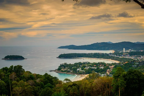 Landscape of Phuket View Point, Karon Beach and  Kata Beach