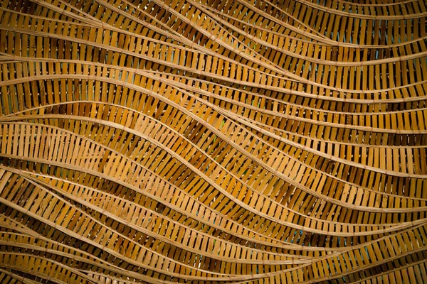 Nature background of brown handicraft weave texture bamboo surfa — Stock Photo, Image