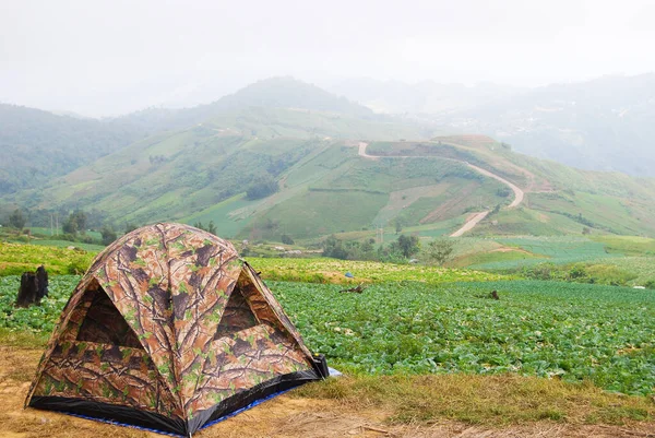 camping tent at landscape view, Phu Tubberk, Phetchabun Province, Thailand