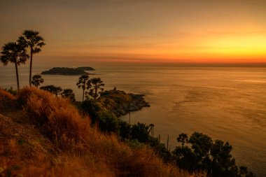 Promthep cape, Phuket, Thailan gün batımında görmek için yer