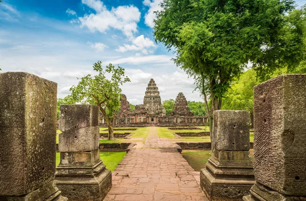 Pohled Historické Prasat Hin Phimai Hrad Nakhon Ratchasima Provincie Thajsko — Stock fotografie