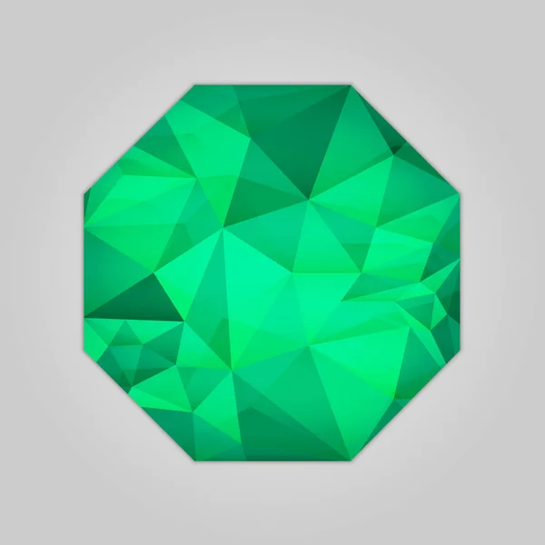 Bentuknya segi delapan Emerald - Stok Vektor