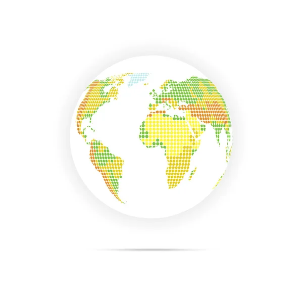 Globe avec indication de soulagement — Image vectorielle