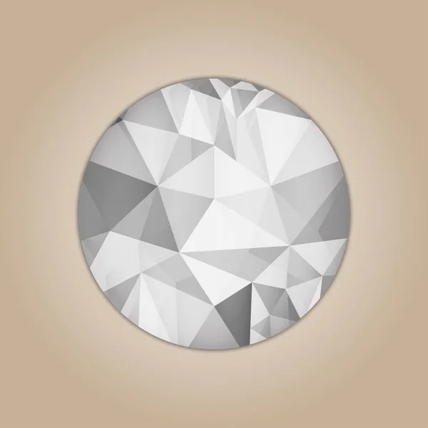 Diamante forma redonda — Vetor de Stock