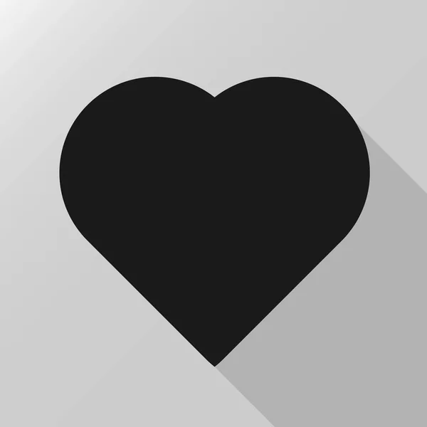 Corazón negro icono — Vector de stock