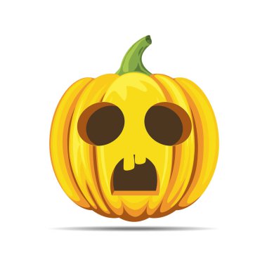 Cadılar Bayramı Balkabağı korkunç vektör izole