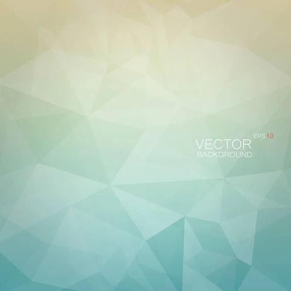 Абстрактный векторный многоугольный геометрический фон с голубым и бежевым градиентным фоном — стоковый вектор