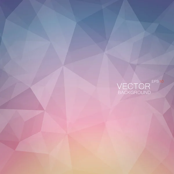 Абстрактный векторный многоугольный геометрический фон с градиентным фоном, как на рассвете — стоковый вектор