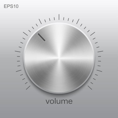 Metal doku ile ses düğmesi ses kontrolü