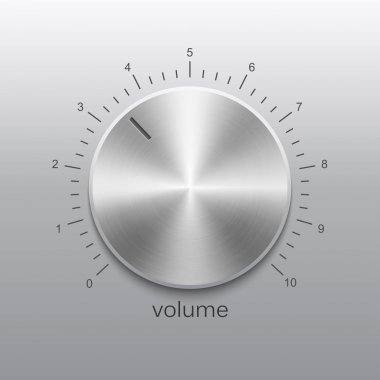 Ses düğmesi metal doku ve numara ölçek