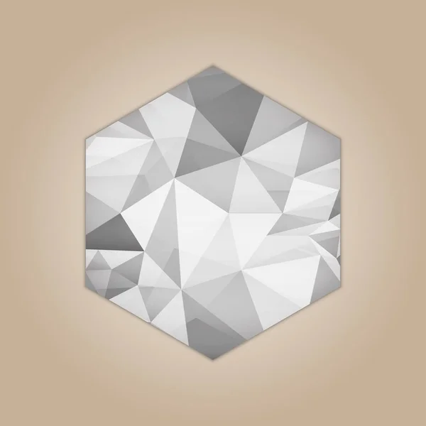 Forma de hexágono diamante — Vector de stock