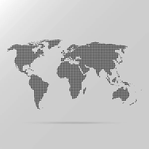 Mapa del mundo punteado — Vector de stock