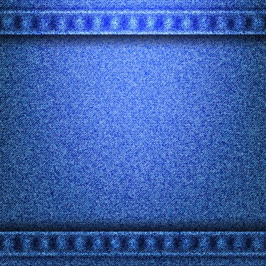 Denim kot desenli dikişli