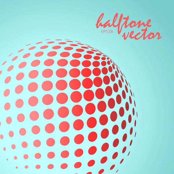 Абстрактная полутоновая сфера красного цвета — стоковый вектор