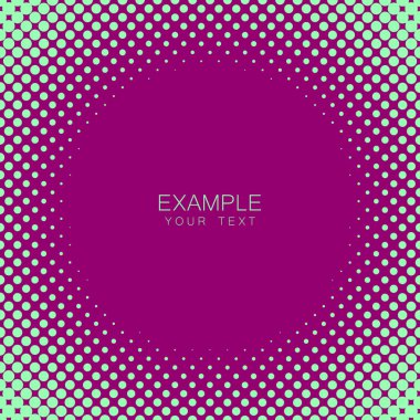 Daire çerçeve noktalı arka plan renkleri yeşil ve iltifat