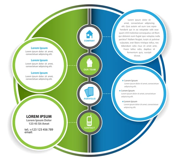 Cercles conception de fond pour présenter une entreprise — Image vectorielle