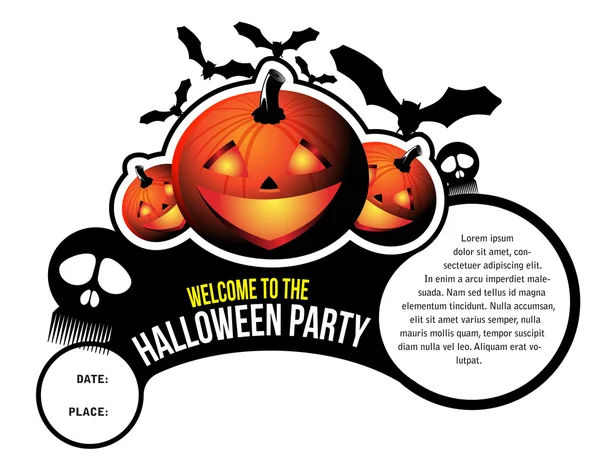 Halloween Hintergrund für Einladungen und Aufkleber — Stockvektor
