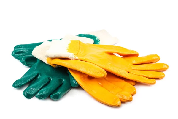 Pracovní rukavice izolovaných na bílém pozadí. — Stock fotografie